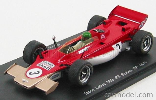 人気SALE定番人気1/43　ロータス　56B　イギリスGP　1971　＃3　R.ウイーセル、　”ゴールドリーフ　チーム　ロータス” レーシングカー