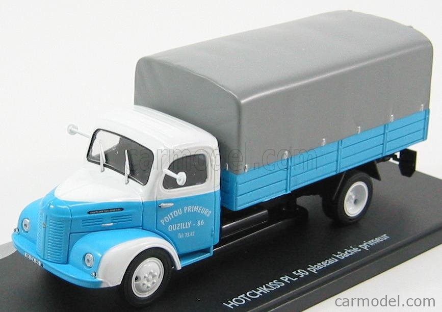 Camion Hotchkiss DH60 Plateau Ridelle Baché Échelle 1/43 Par Eligor - Modèle Réduit Rouge, Neuf