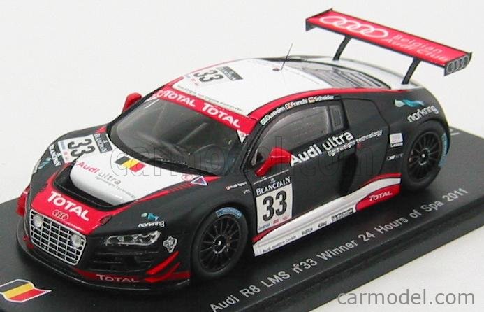 SPARK MODEL SB011 Scale 1 43 AUDI R8 LMS N 33 WINNER 24h SPA