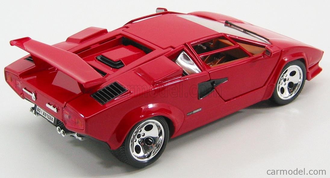 BURAGO BU12027R Scale 1/18 | LAMBORGHINI COUNTACH LP5000S 1988 RED