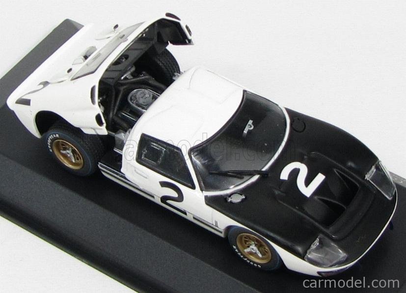 MINICHAMPS 400668492 Scale 1/43  FORD USA GT40 MKII N 2 24h LE MANS TEST 1966 KEN MILES WHITE BLACK