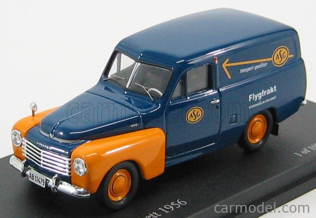 Miniature NEO 1/43 – Volvo PV 445 Duett Bleu/Blanc 1956 – Résine