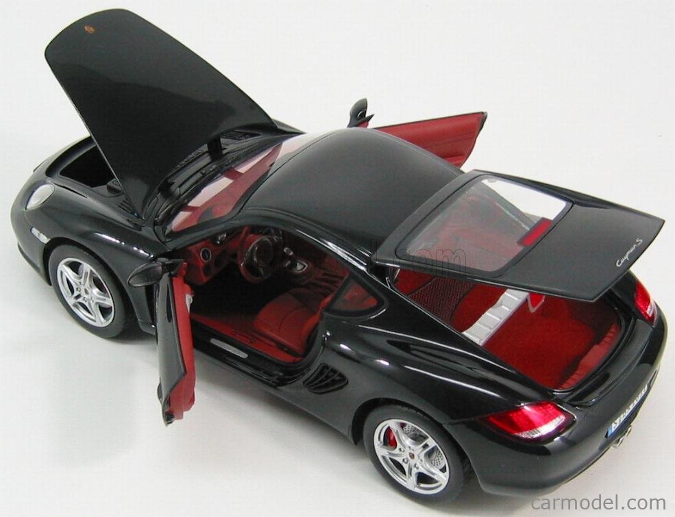 MAISTO 1/18 PORSCHE Cayman S Black Sports Car Diecast Scale Model Car