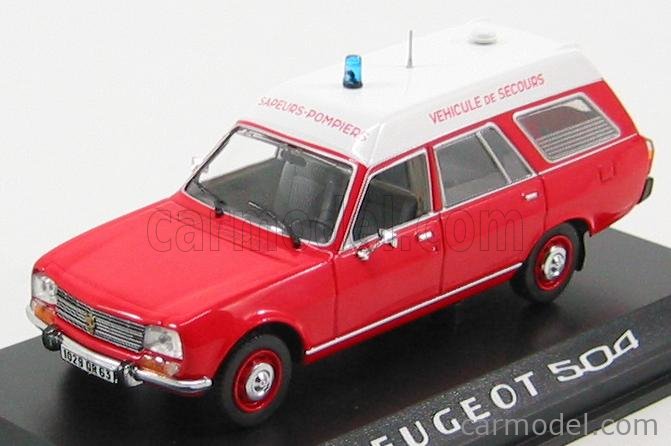 PEUGEOT - 504 BREAK VEHICULE DE SECOURS POMPIERS AMBULANCE 1979