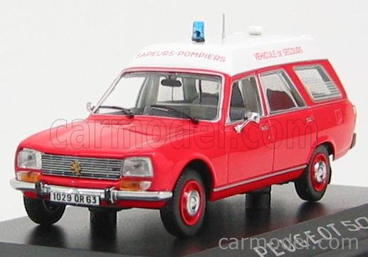 PEUGEOT - 504 BREAK VEHICULE DE SECOURS POMPIERS AMBULANCE 1979