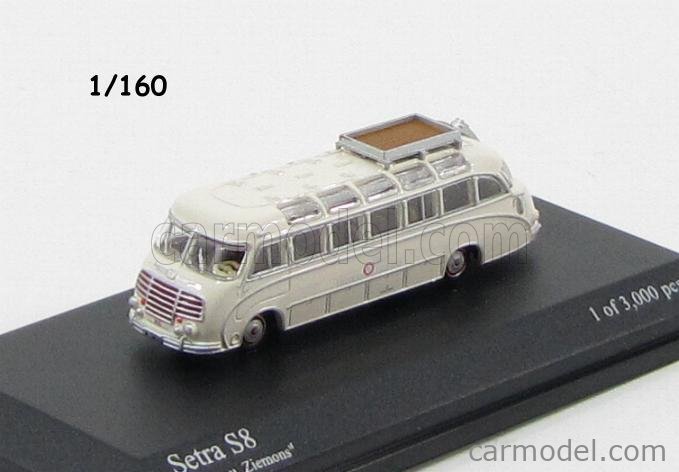 Minichamps, autocar Setra S8 1951 Wahrenburg au 1/43ème