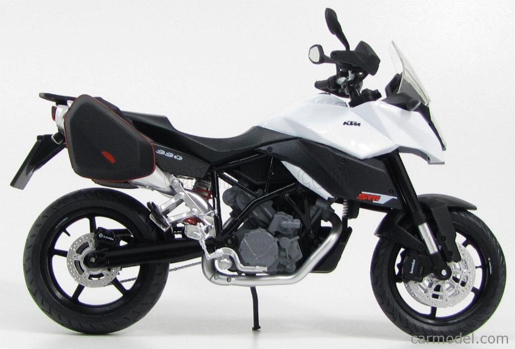 AUTOMAXX 601703 1:12 KTM 990 SM-T DIECAST DUAL SPORT TOURING MOTORCYCLE WHITE 