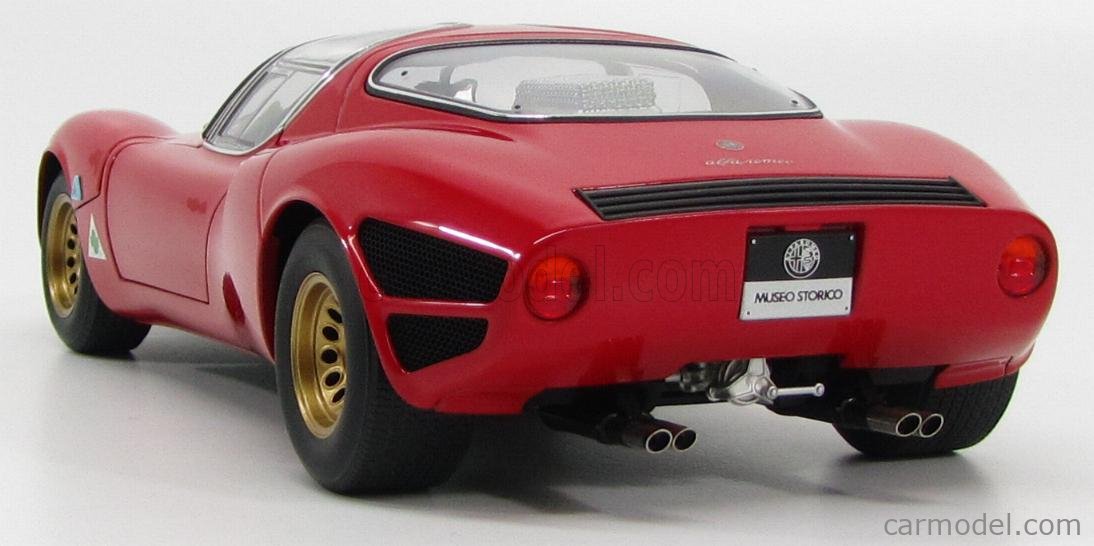 AUTOART 70191 Scale 1/18 | ALFA ROMEO 33 PROTOTIPO STRADALE 1967 RED