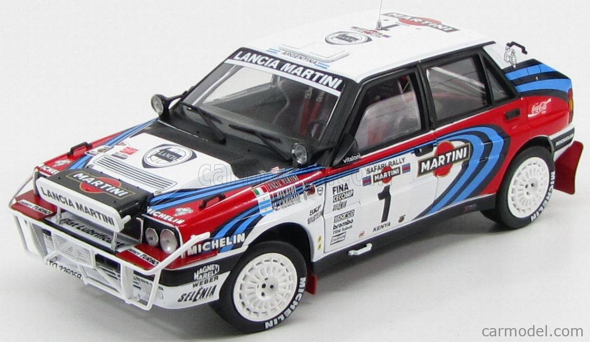 Miniature Sunstar 1/18 – Lancia Delta Integrale 16V – Version Nuit – Safari Rally – Rare