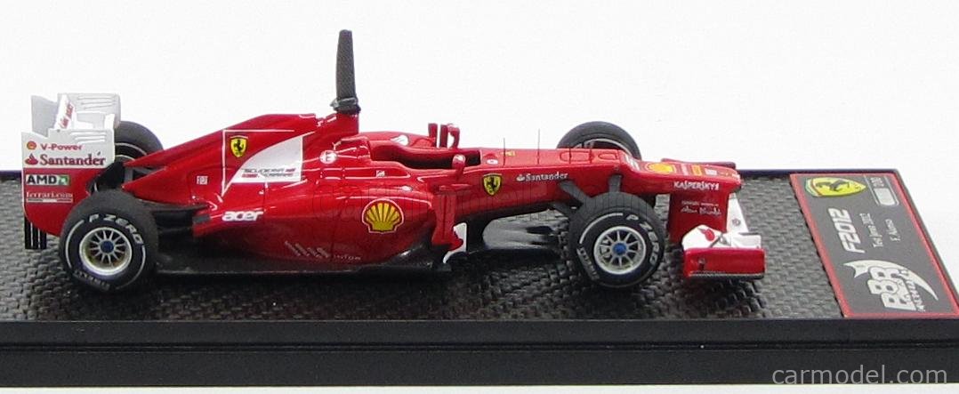 BBR-MODELS BBRC81 Scale 1/43 | FERRARI F1 F2012 N 5 TEST JEREZ 2012  FERNANDO ALONSO F-1 RED MET WHITE