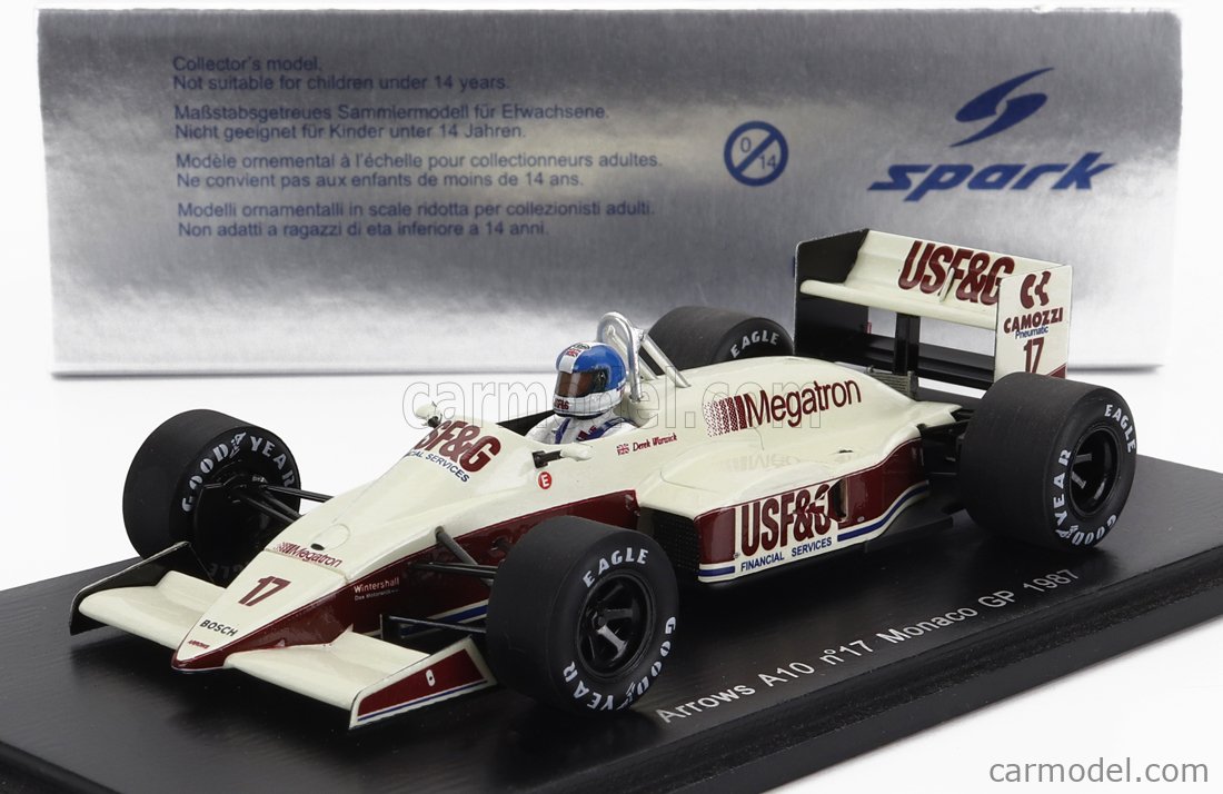 Spark Model S Masstab Arrows F A N Monaco Gp Derek Warwick Ivory Brown