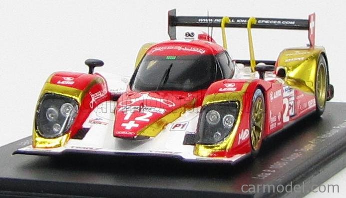 SPARK-MODEL S2527 Scale 1/43 | LOLA B10/60 TOYOTA REBELLION RACING N 12 6th  24h LE MANS 2011 N.PROST - N.JANI - J.BLEEKEMOLEN RED GOLD WHITE