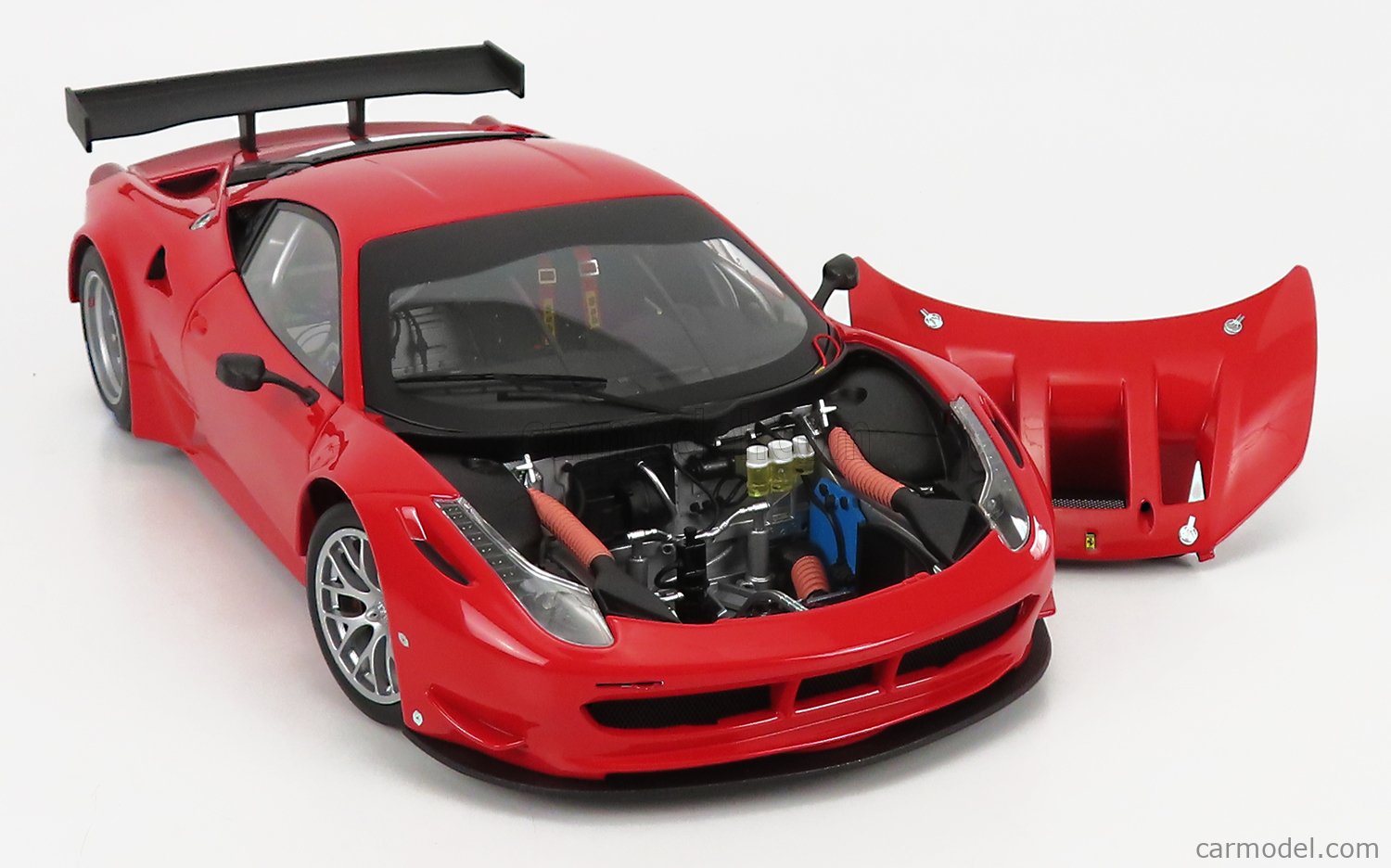 MATTEL HOT WHEELS X2860 Scale 1/18 | FERRARI 458 ITALIA 8C GT2 2011 RED MET