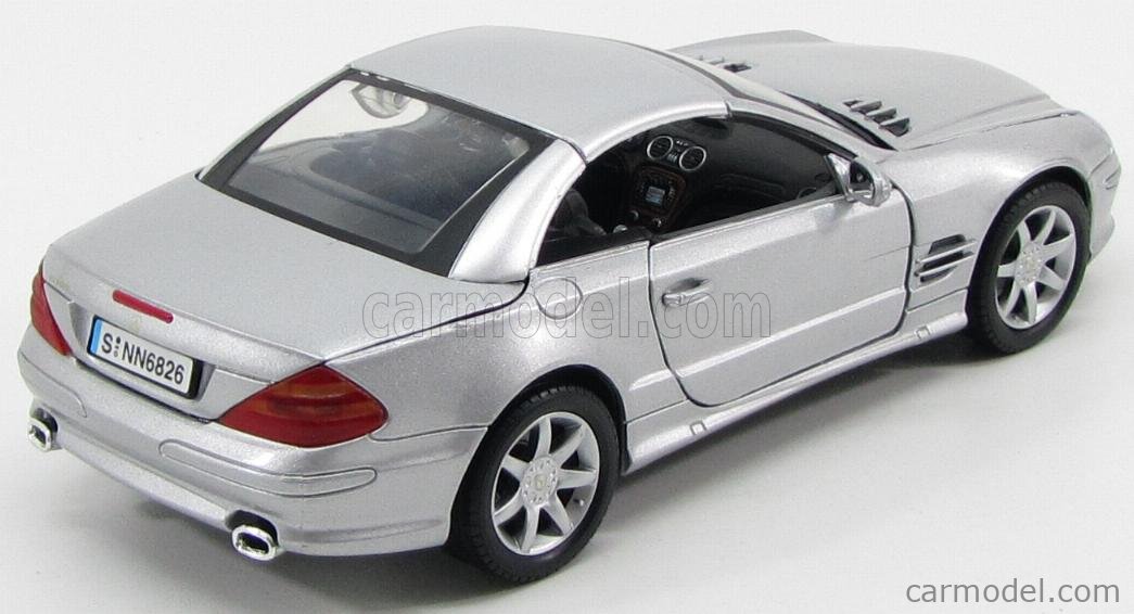 MOTORMAX SL500、Maisto BenzSL-class 1/18 Motormax 1/18 Silver Convertible Mercedes Benz SL500 Diecast