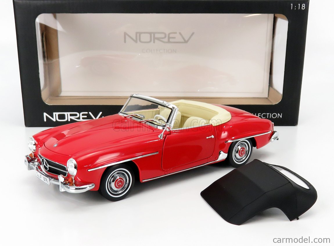新品美品希少　ノレブMercedes-Benz 190 SL( 1957)Red NOREV 183537 Scale 1/18 | MERCEDES BENZ SL-CLASS 190SL SPIDER 1957 RED
