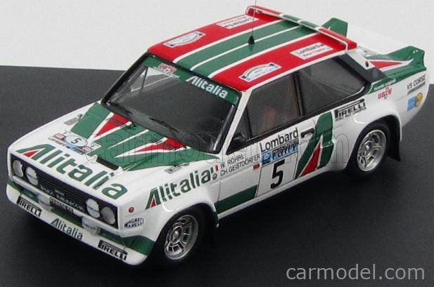 Modellino Trofeu 1/43 Fiat 131 Abarth Alitalia - Vincitore Rally Acropoli 1978 - Pilota W. Rohrl