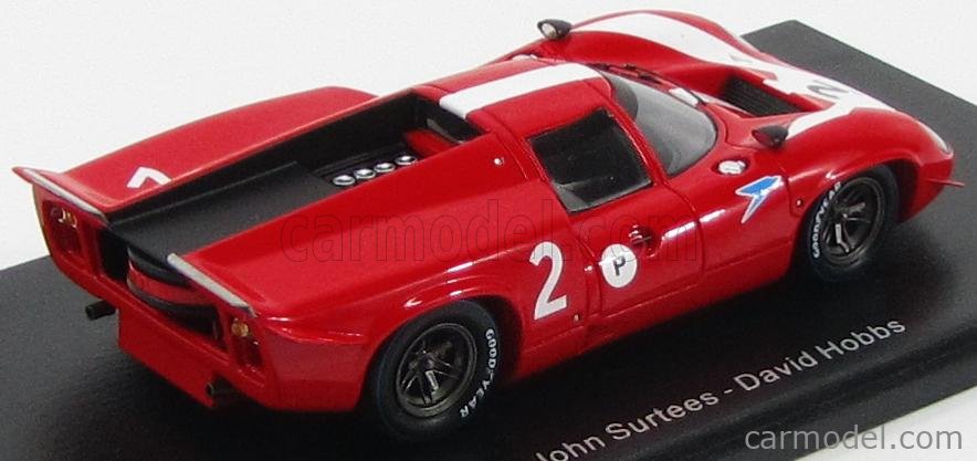 Modellino auto scala 1:43 Spark Model LOLA T70 MK3B N.4 TEST DAYS LE MANS 1969 L