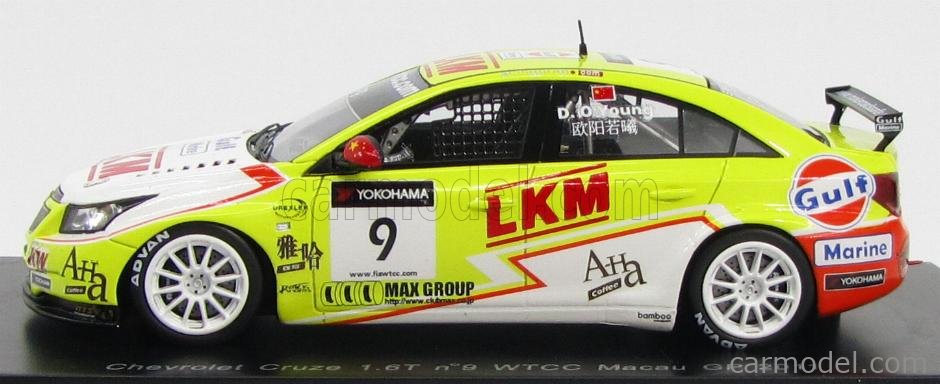 Miniature Spark S2450 – Chevrolet Cruze 1.6T N°9 WTCC Macau GP 2011 – Darryl – Échelle 1/43