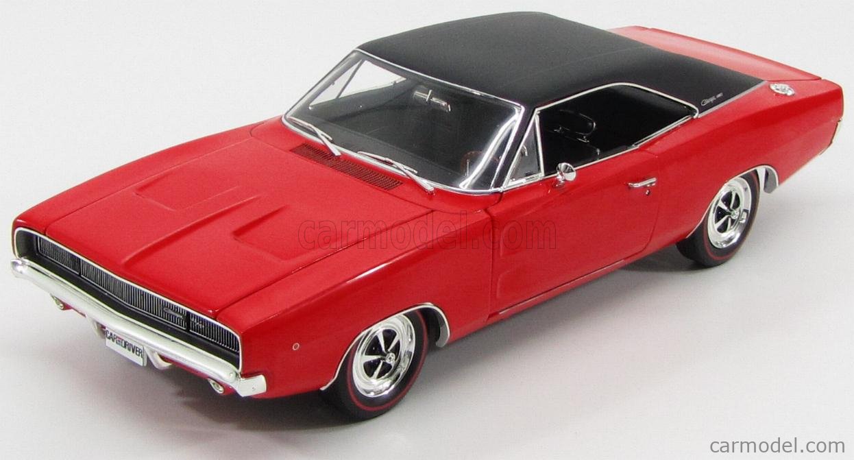 AUTOWORLD AMM988/06 Scale 1/18 | DODGE CHARGER COUPE 1968 RED BLACK