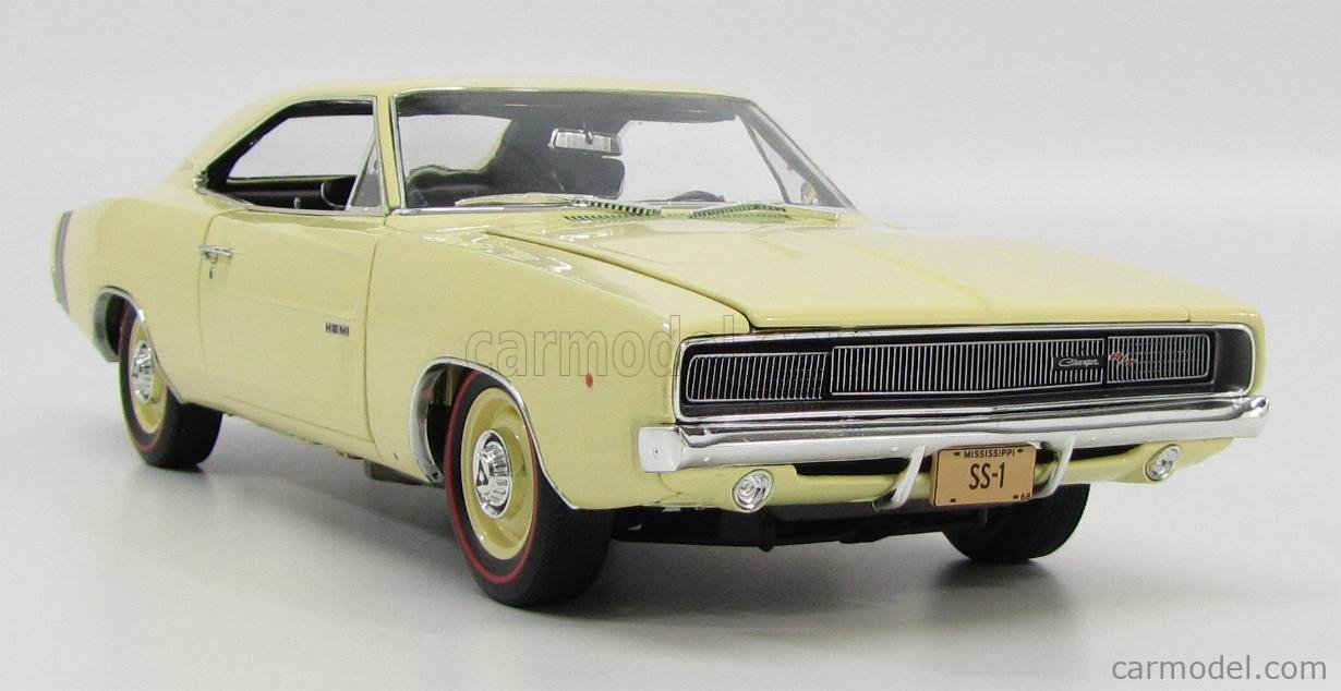 AUTOWORLD AMM972/04 Scale 1/18 | DODGE CHARGER R/T COUPE 1968 CREAM