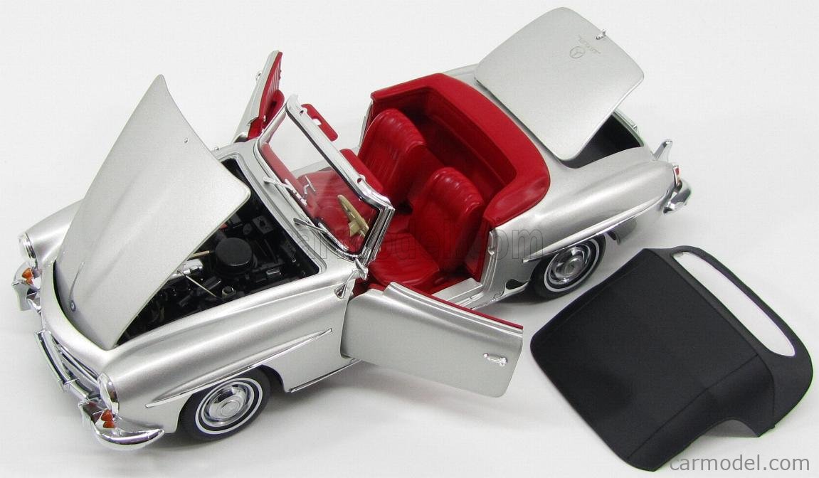 ミニカー Mercedes Benz 190 SL 190 SL Roadster, W 121 (1954-1963). (grey blue, Norev, 1:18