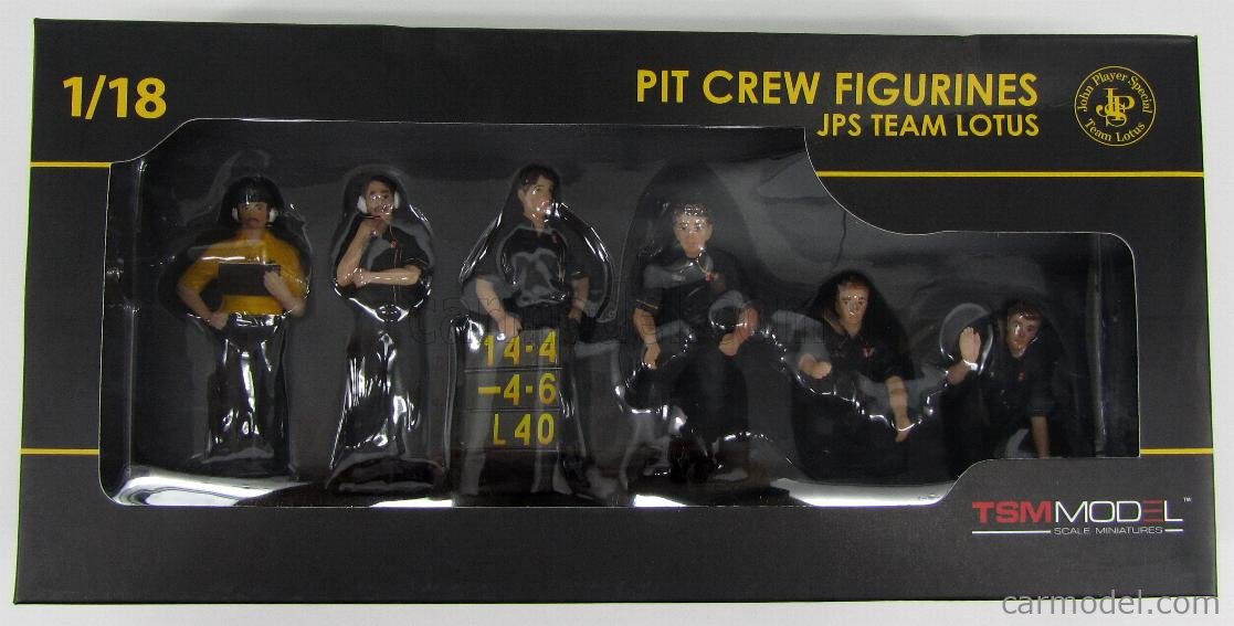 Brumm Set de 6 figures Mecanics F1 Pit Crew JPS Team Lotus 1977 TSM 1/43 