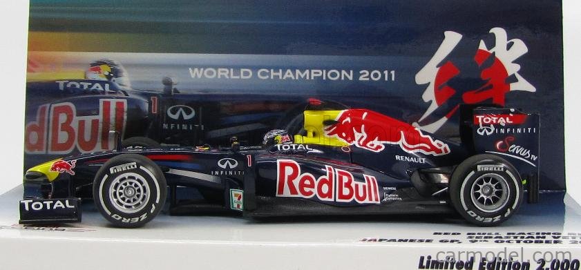 MINICHAMPS 413110301 Scale 1/43 | RED BULL F1 RB7 N 1 JAPAN GP