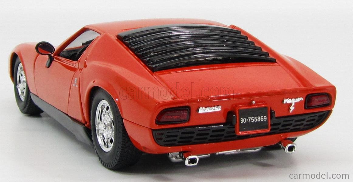 BURAGO 18-12072OR Scale 1/18 | LAMBORGHINI MIURA 1968 ORANGE