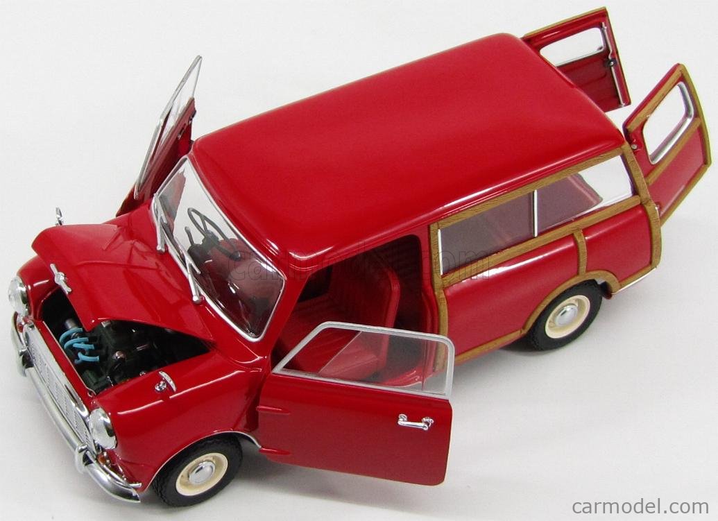 KYOSHO 08195R Scale 1/18 | MORRIS MINI MINOR TRAVELLER 1960 RED WOOD
