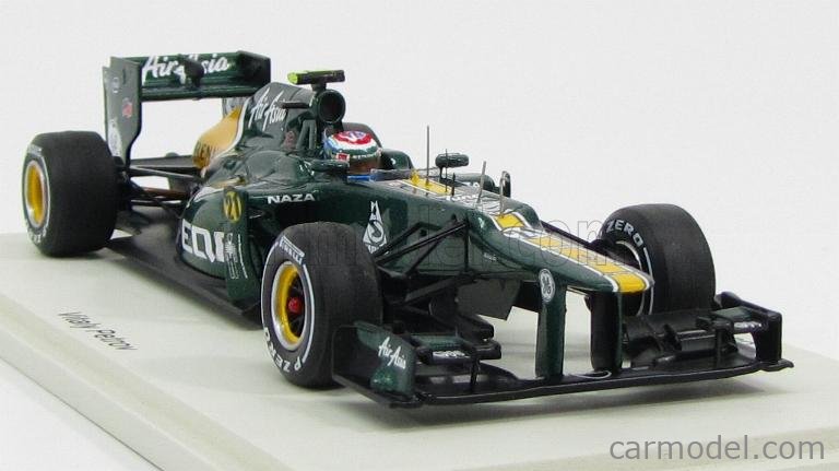 SPARK-MODEL S3037 Scale 1/43 CATERHAM F1 CT01 N 21 16th GP MALAYSIAN 2012  VITALY PETROV GREEN