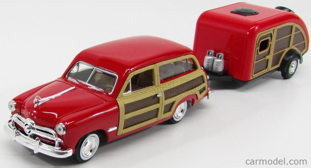 FORD USA - WOODY STATION WAGON WITH TRAILER CARAVAN 1949