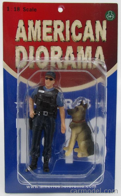 FIGURES - POLICEMAN AND DOG K9