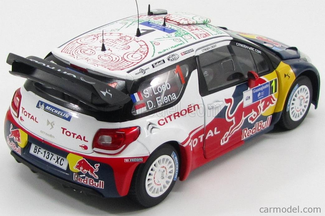 NOREV 181555 Scale 1/18 | CITROEN DS3 WRC RED BULL N 1 WINNER RALLY ...