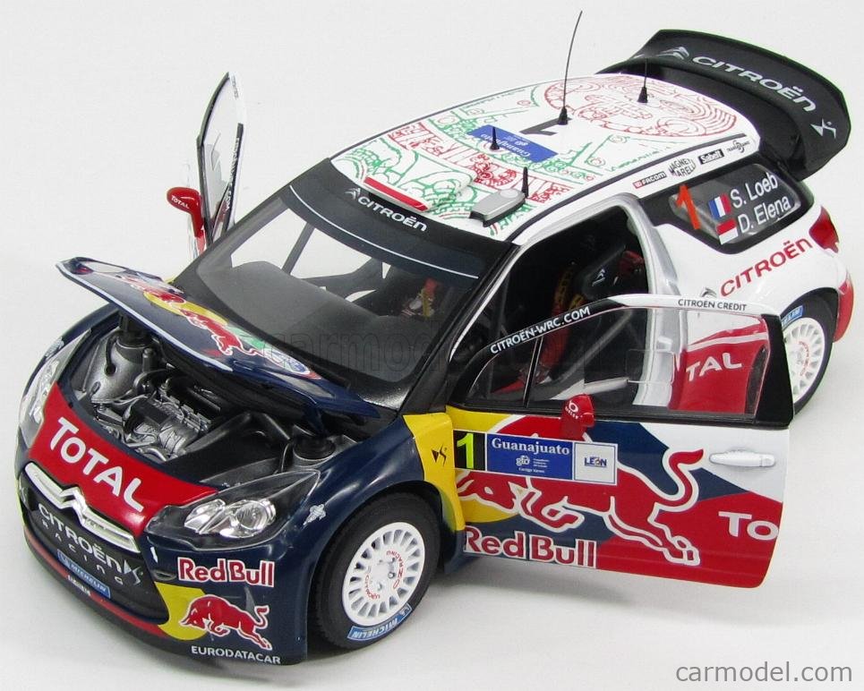 Modèle Réduit Citroën DS3 WRC #1 Loeb Mexique 2011 - Échelle 1:43 - Neuf