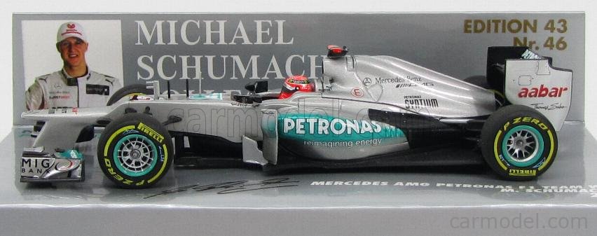 1/43 シューマッハW03 2012 Michael Schumacher Minichamps 1:43 M. Schumacher Mercedes W03 AMG Petronas
