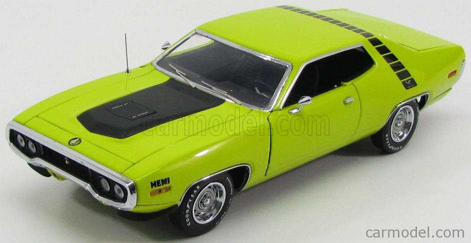 FRANKLIN MINT B11D888 Scale 1/24 | PLYMOUTH ROAD RUNNER 1971 YELLOW BLACK