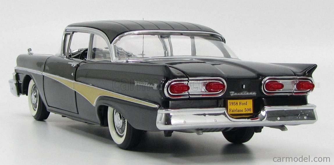 SUN-STAR 05272 Scale 1/18 | FORD USA FAIRLANE 500 HARD-TOP 1958 RAVEN BLACK