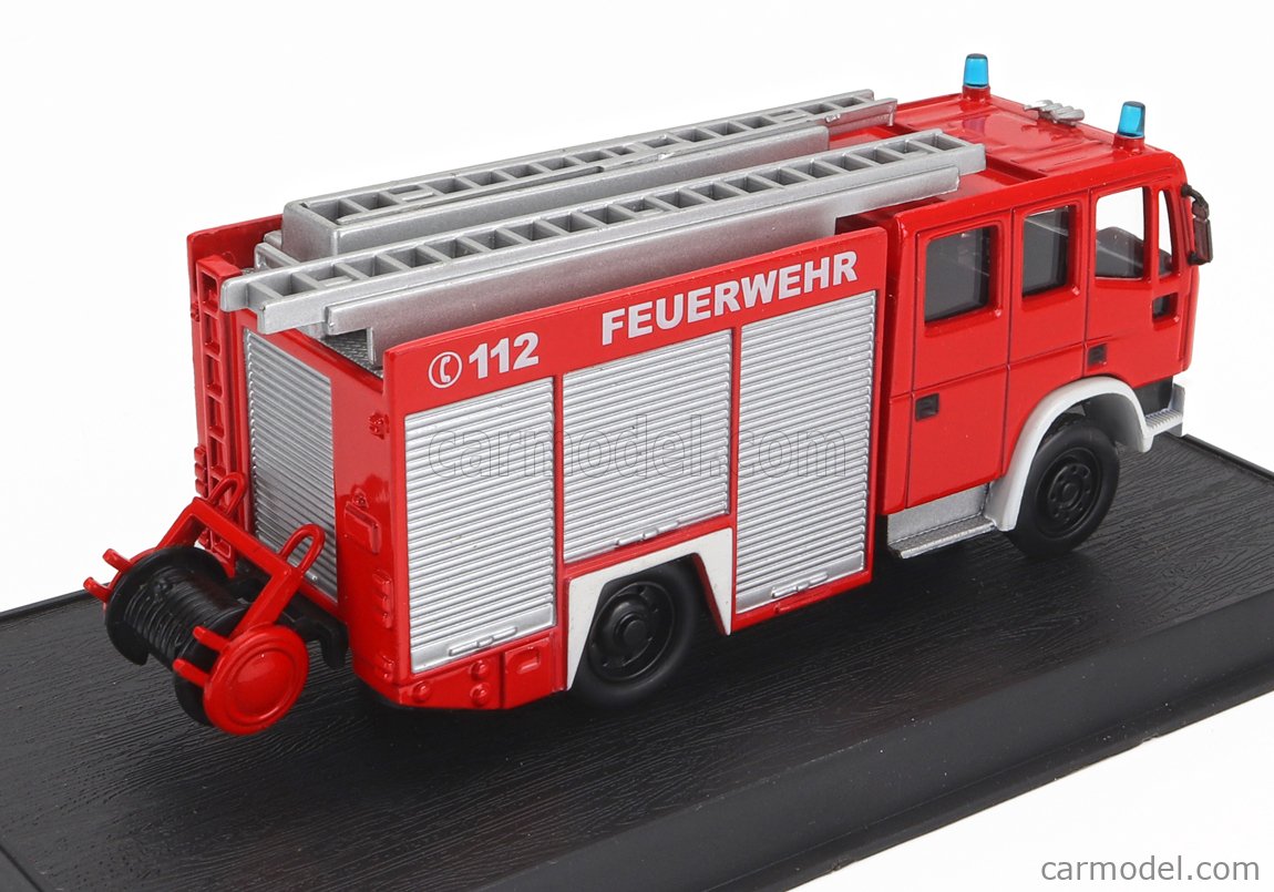 Modellino scala Burago MERCEDES ATEGO MAGIRUS DLK 2312 EMERGENCY FIRE TRUCK 1:50 - Arcadia Modellismo