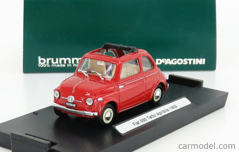 Brumm fiat 500 promotion red christmas natale 2004 to 1/43 ° 