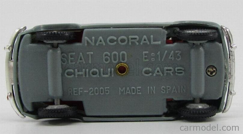 Nacoral Chiqui Cars Siège Fiat 600 - Miniature Ancienne - Occasion