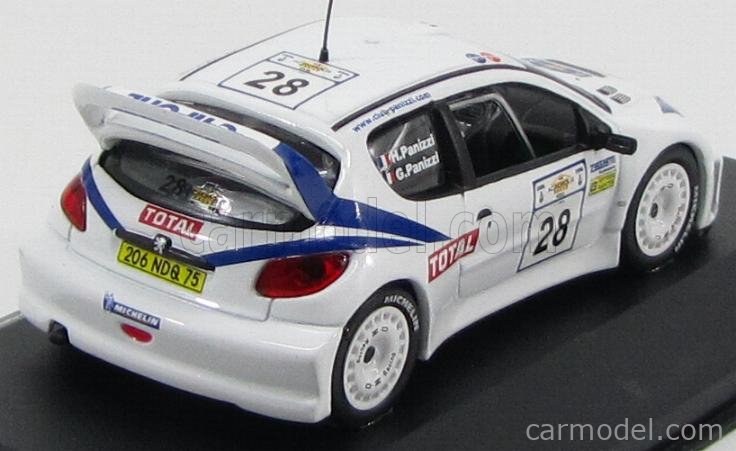 Miniature 1/43 Peugeot 206 WRC #28 Rallye Acropolis 2001 - Pilote G. Panizzi (Altaya)