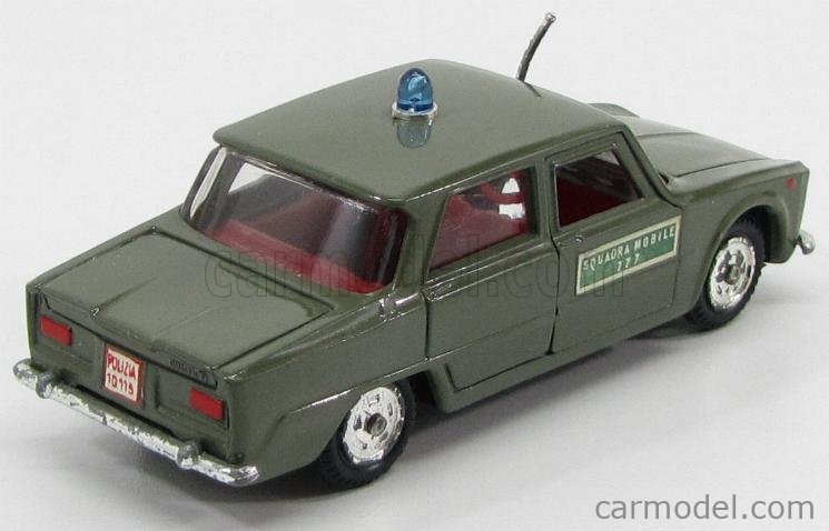 MEBETOYS MATTEL A8 Scale 1/43 | ALFA ROMEO GIULIA POLIZIA SQUADRA MOBILE  777 (POLICE) 3 ISSUE DARK GREEN