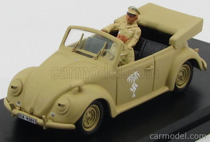 RIO 1:43 1943 Volkswagen Type 87 Peoples Car Cabrio w/ Rommel & Driver #RIO4376P 