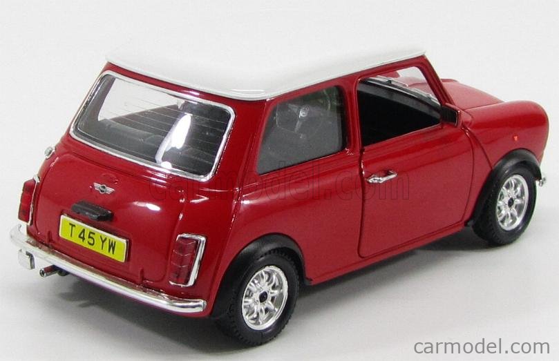 Mini Cooper 1969 Rouge/blanc Bburago Gold - 1/24, Neuve Sous Boîte