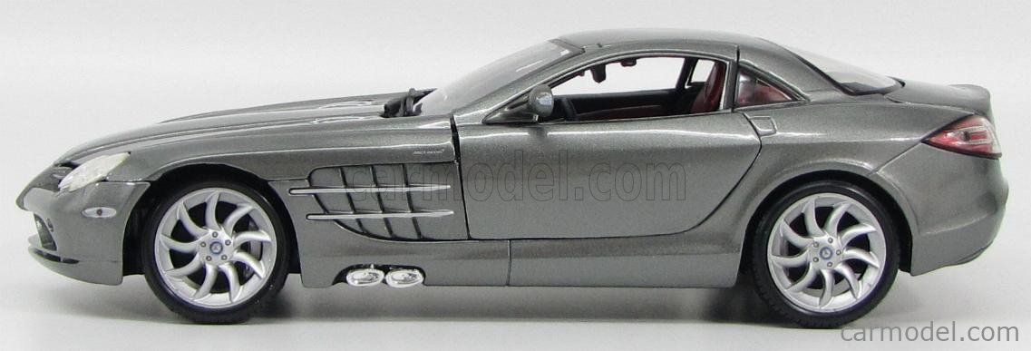 2007 Mercedes Benz McLaren SLR diecast model car 1:18 scale by Maisto -  Charcoal Grey 36653