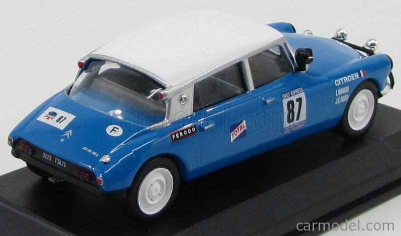 Miniature Vroom Citroën DS21 Gendarmerie - Résine 1/43, Bleu, Modèle Monté, Occasion