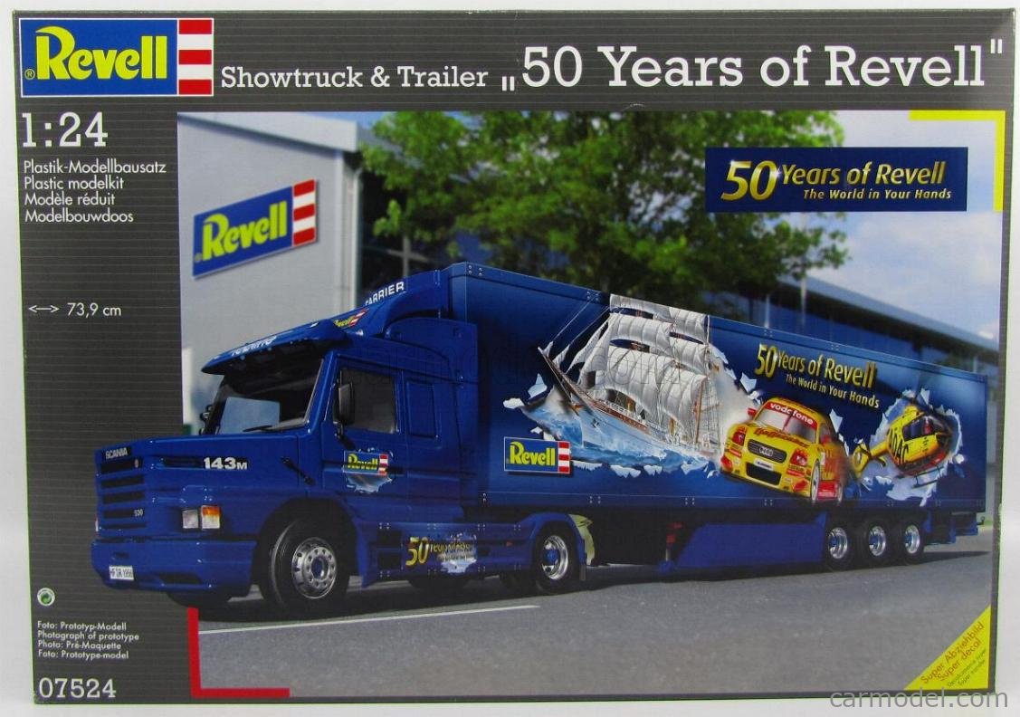 REVELL-KIT 07524 Scale 1/24 | SCANIA 143M TRUCK WITH TRAILER