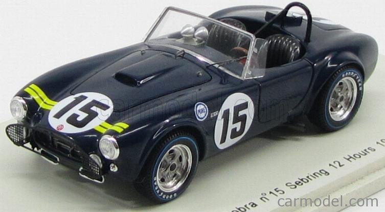 激安一掃1/43　AC　コブラ　セブリング　12h　1963　＃16　K.マイルズ、L.スペンサー、 レーシングカー