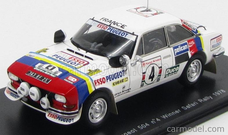 PEUGEOT - 504 TEAM ESSO (night version) N 4 WINNER RALLY SAFARI 1978 JEAN  PIERRE NICOLAS - JEAN CLAUDE LEFEBVRE