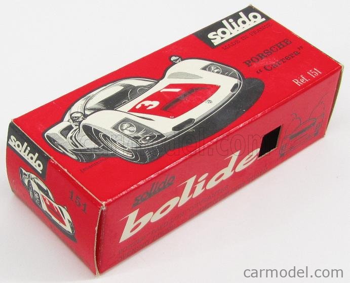 AUTHENTIQUE BOITE D'ORIGINE SOLIDO de la PORSCHE CARRERA reference 151